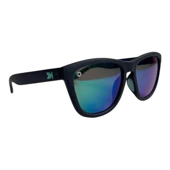 Knockaround Premium Black Sunglasses with Blue Lenses - Picture 1 of 7